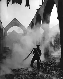 Blitz in Plymouth -- St Andrews Parish Church, WW2