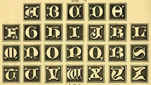 Images Dated 5th January 2017: Block alphabet design, upper case A-Z
