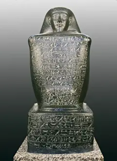 Concerned Prints: Block statue of Sennefer. ca. 1450 BC. 18th dynasty