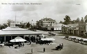 Stall Prints: Bloemfontein - Market Hall and Maitland Street - South Afric