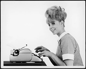 Gingham Gallery: Blonde Typist 1960S