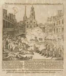 Massacre Prints: The bloody massacre perpetrated in King Street Boston on Mar