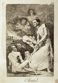 Burin Prints: Blow. Plate 69 of Los Caprichos