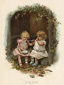 C1890 Prints: Blowing Bubbles / C. 1890