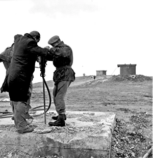 Blowing Gallery: Blowing up old radar station, Beachy Head, Sussex