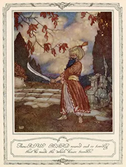 Scimitar Prints: The BLUE BEARD roared out so terribly that he made the whole house tremble