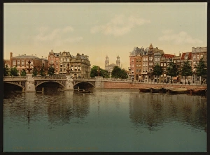 Amstel Gallery: Blue bridge and the Amstel River, Amsterdam, Holland
