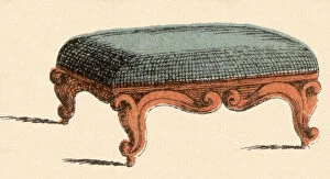 Lifestyles Collection: Blue Footstool Date: 1880