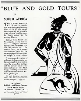 Bold Prints: Blue and Gold Tours Advertisement