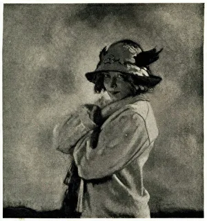 Reproduced Prints: The Blue Hat - Mrs. J. M. Hone