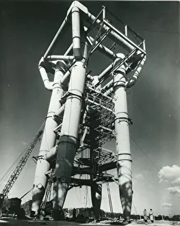 Streak Prints: Blue Streak test rig at Hawker Siddeley Dynamics? factory