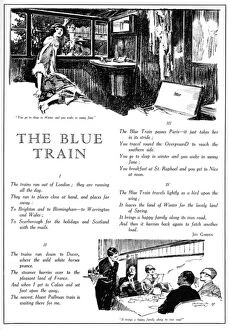 Images Dated 7th September 2015: The Blue Train - illustrated poem