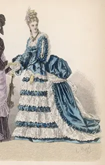 Composed Prints: Blue & White Dress 1875