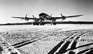 Lockheed Collection: BOAC Lockheed Constellation at Goose Bay Labrador