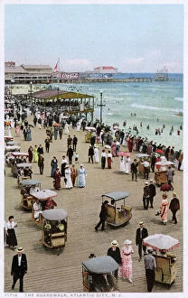 Carriages Collection: Boardwalk - Atlantic City, New Jersey, USA - Rolling Chairs