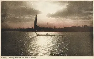 Fading Prints: Boat on the Nile, Cairo, Egypt