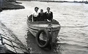 Holidaymakers Prints: Boat on River Crouch, Hullbridge, Kent