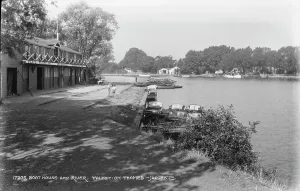 Boathouse and River Scene