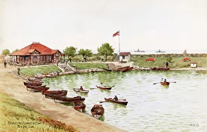 Ryde Prints: Boating Lake and Cafe, Ryde, Isle of Wight