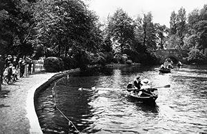 Boating Lake, Cannon Hill Park Birmingham early 1900's