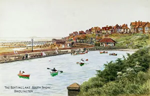 Paddles Prints: Boating Lake, South Shore, Bridlington, North Yorkshire