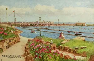Lancs Prints: Boating Lake, St-Annes-on-Sea, Lancashire