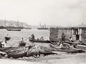Boatmen on the Bosphorous, Istanbul, Turkey