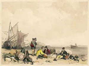 Winch Prints: BOATS ON BEACH / HASTINGS