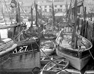 Brixham Prints: Boats in Brixham Harbour, Devon