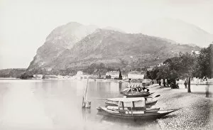 Boats on Lake Como at Menaggio, Italy
