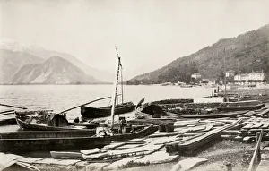boats on Lake Maggiore, Pallanza, Italy