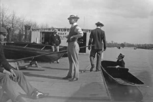 Images Dated 9th March 2015: Boats to Let - Edwardian men