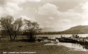 Beacons Prints: Boats by Llangorse Lake, Llangors, Powys