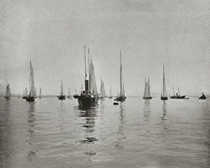 Reflected Prints: Boats on New York Bay, USA