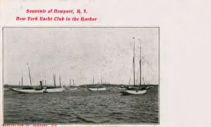 Rhode Prints: Boats of the New York Yacht Club - Moored at Newport
