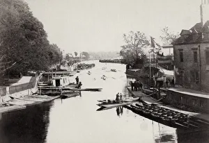 Boats on the river Thames at Henley, regatta
