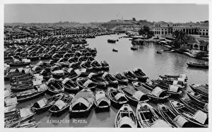 Boats on the Singapore River, Singapore