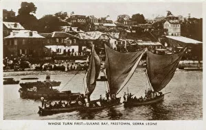 Sails Collection: Boats in Susans Bay, Freetown, Sierra Leone