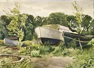 Boats out of the water