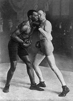 Armstrong Prints: Bob Fitzsimmons v Bob Armstrong in boxing match