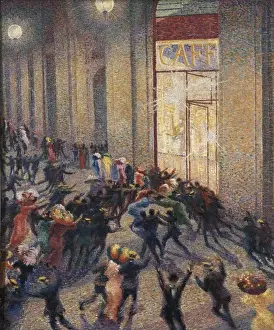 BOCCIONI, Umberto (1882-1916). Rissa in galleria
