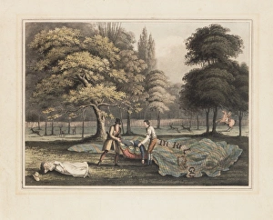 Images Dated 13th June 2012: Bodies removed from a crashed balloon