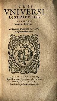 Engravings Gallery: BODIN, Jean (1530-1596). French jurist and political
