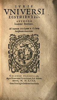 BODIN, Jean (1530-1596). French jurist and political BODIN, Jean (1530-1596). French jurist and political