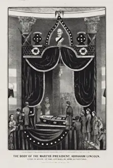 The body of the martyr President, Abraham Lincoln. Lying in