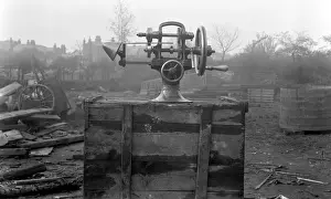 Locally Prints: Body pounding machine at Battersbys hatworks