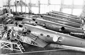 Boeing 247s in the final assembly shop