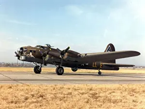 B17g Prints: Boeing B-17G (forward view, parked)