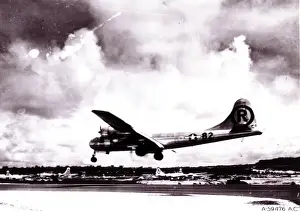 Hiroshima Prints: Boeing B-29 Enola Gay landing back on Tinian-Marianas