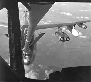 Inflight Prints: Boeing B-47 Stratojet during inflight refuelling